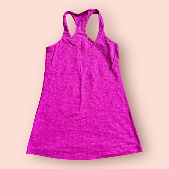Lululemon Cool Racerback Heathered Paris‎ Pink running tank size 2 - Picture 1 of 5